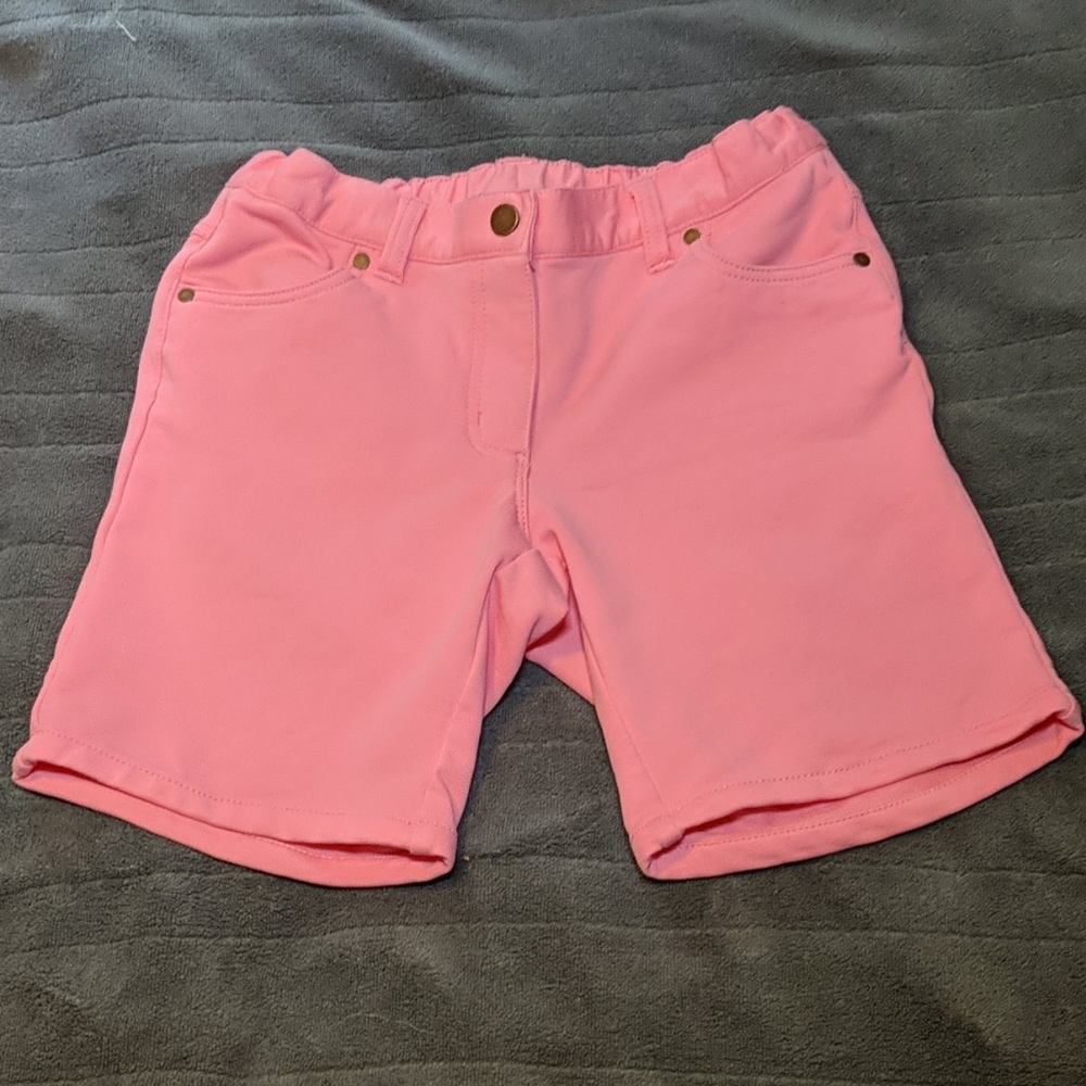 🌟Hanna Andersson Soft Adj Waist Shorts Pink 130 8